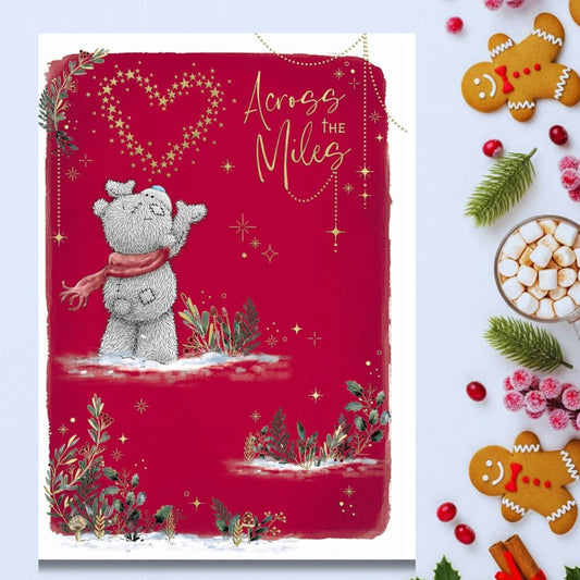 Across The Miles Christmas Card - Me To You Bear And Hearts Of Stars