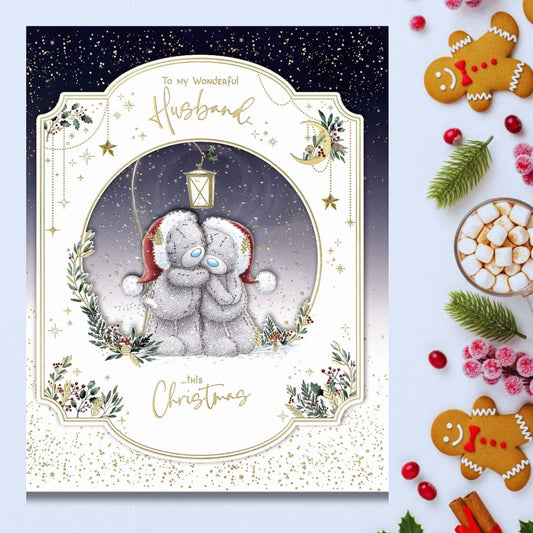Husband Boxed Christmas Card - Me To You Bears Under Lamp