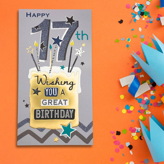 17th Birthday Card - Signature Cake