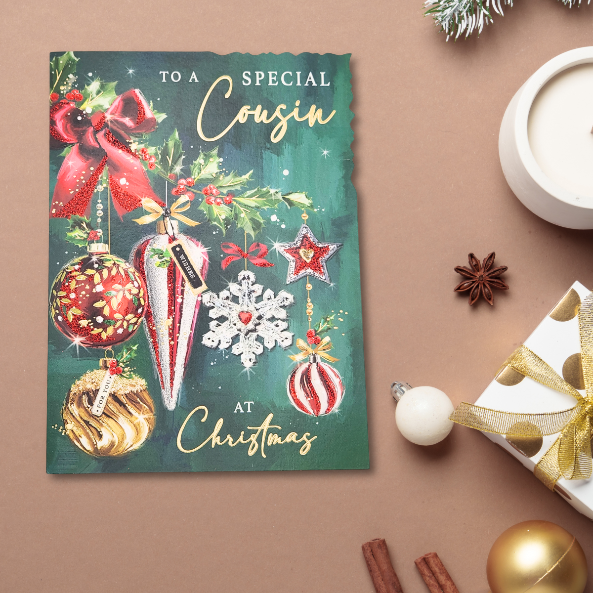 Cousin Christmas Card - Velvet Gallery