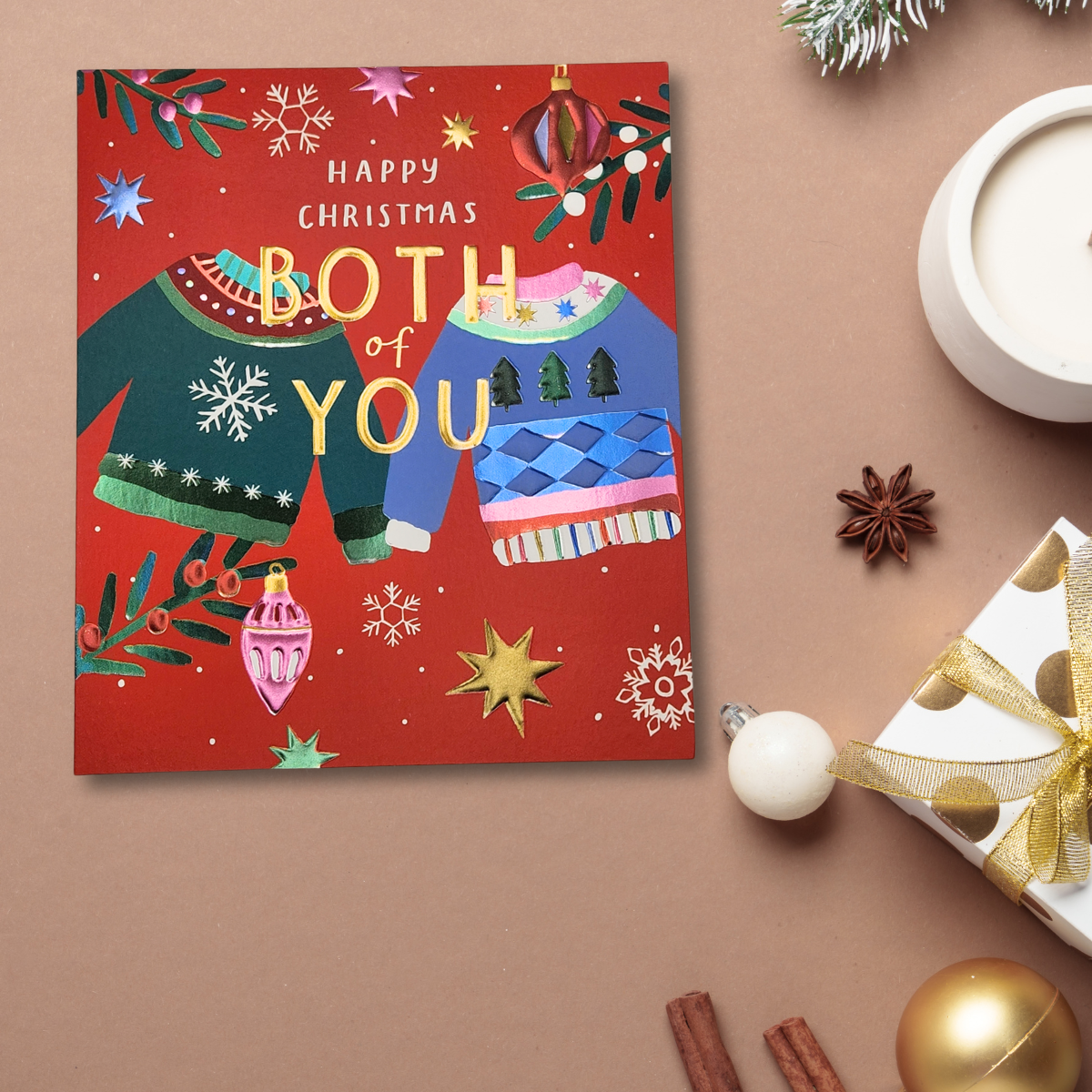 Both Of You Christmas Card - Festive Jumpers