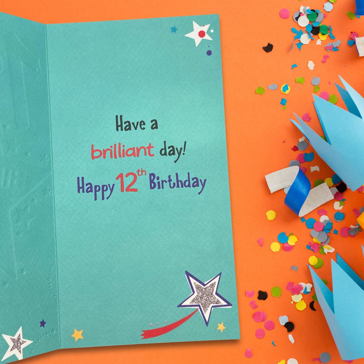 12th Birthday Card - Signature Star Balloon
