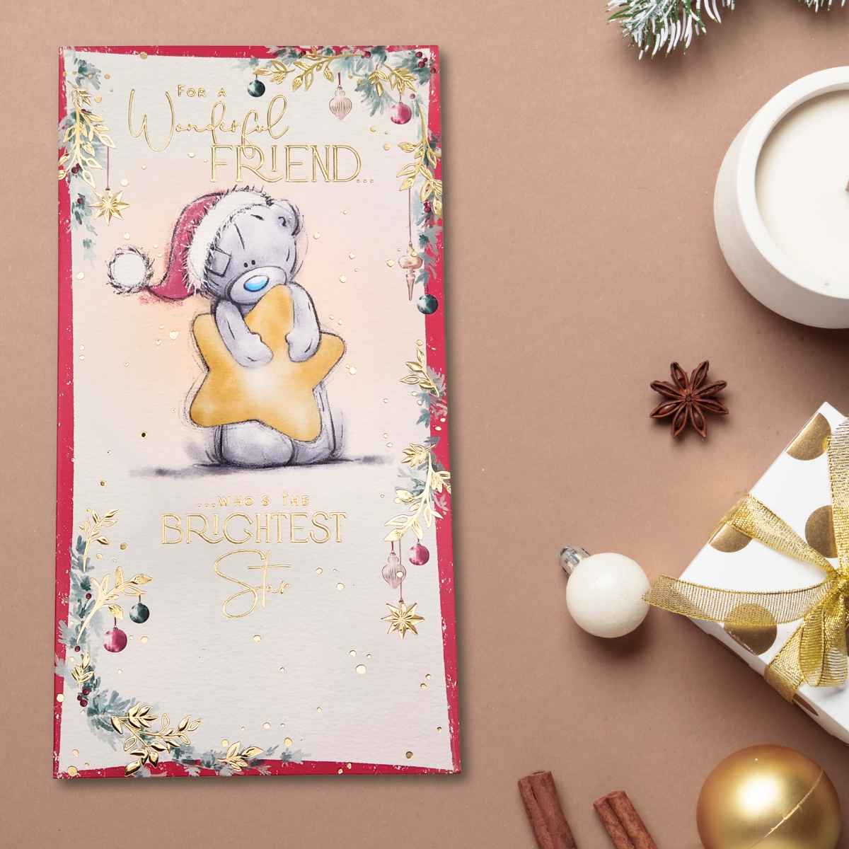Friend Christmas Card - Me To You Bear & Star