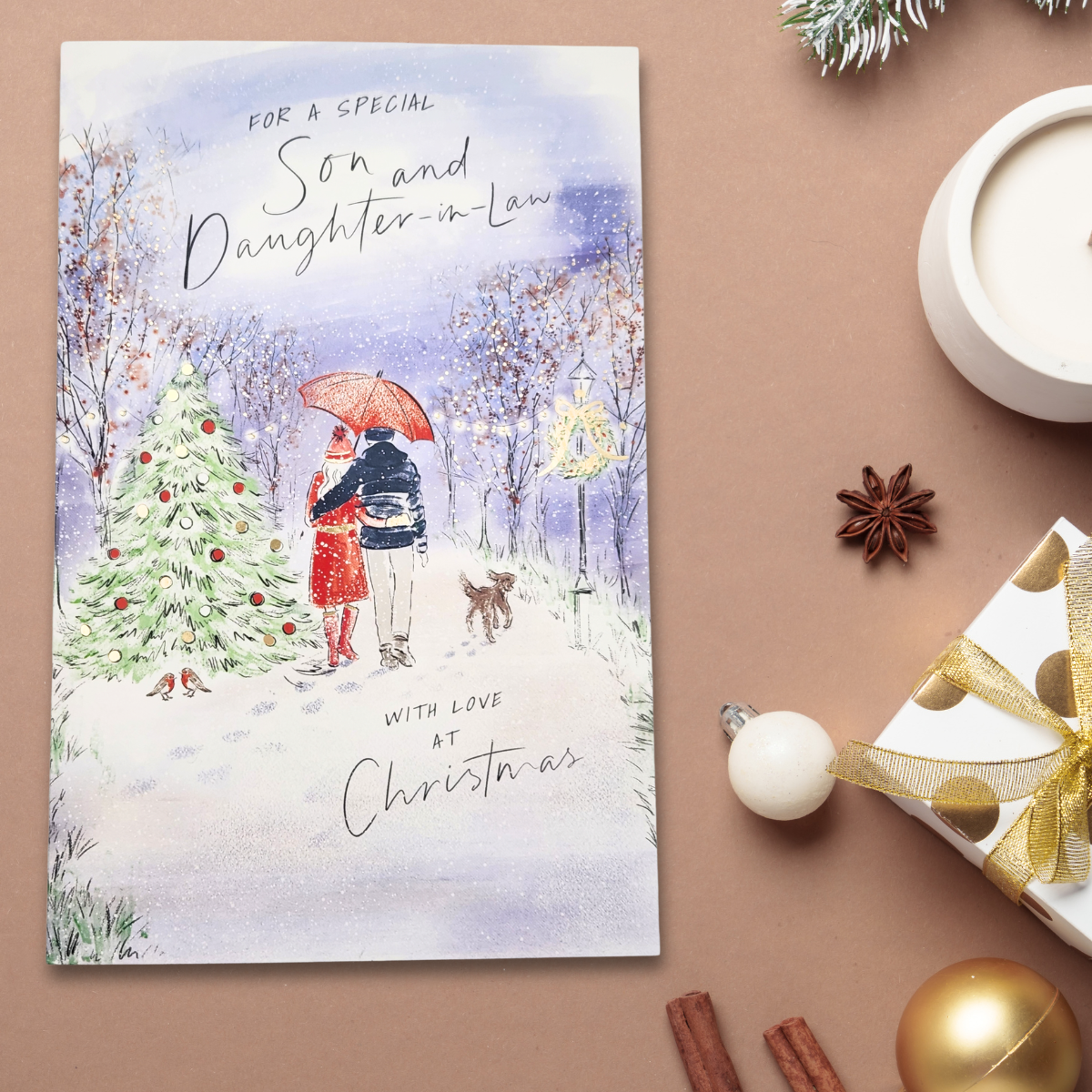 Son & Daughter-In-Law Christmas Card - Artist's Notebook