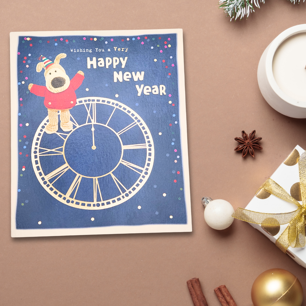 Happy New Year Card - Boofle Bear