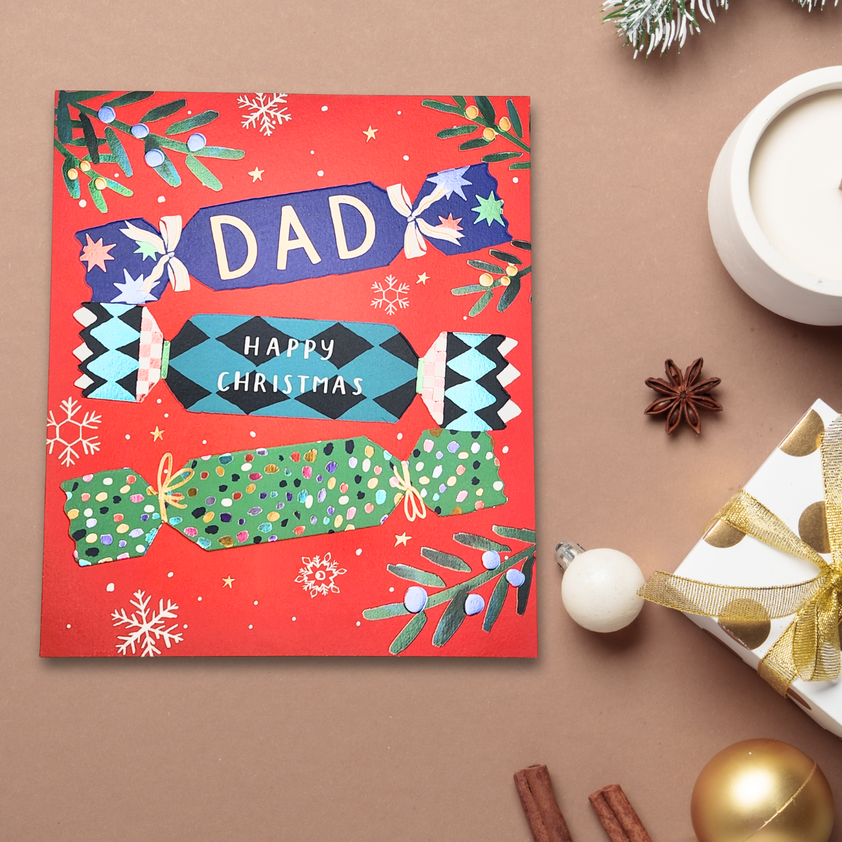 Dad Christmas Card - Christmas Crackers