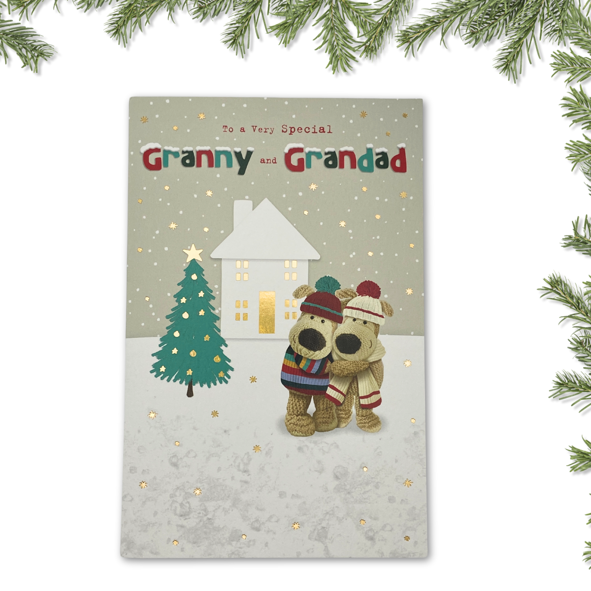 Granny & Grandad Christmas Card - Boofle Bear