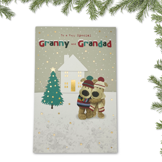 Granny & Grandad Christmas Card - Boofle Bear