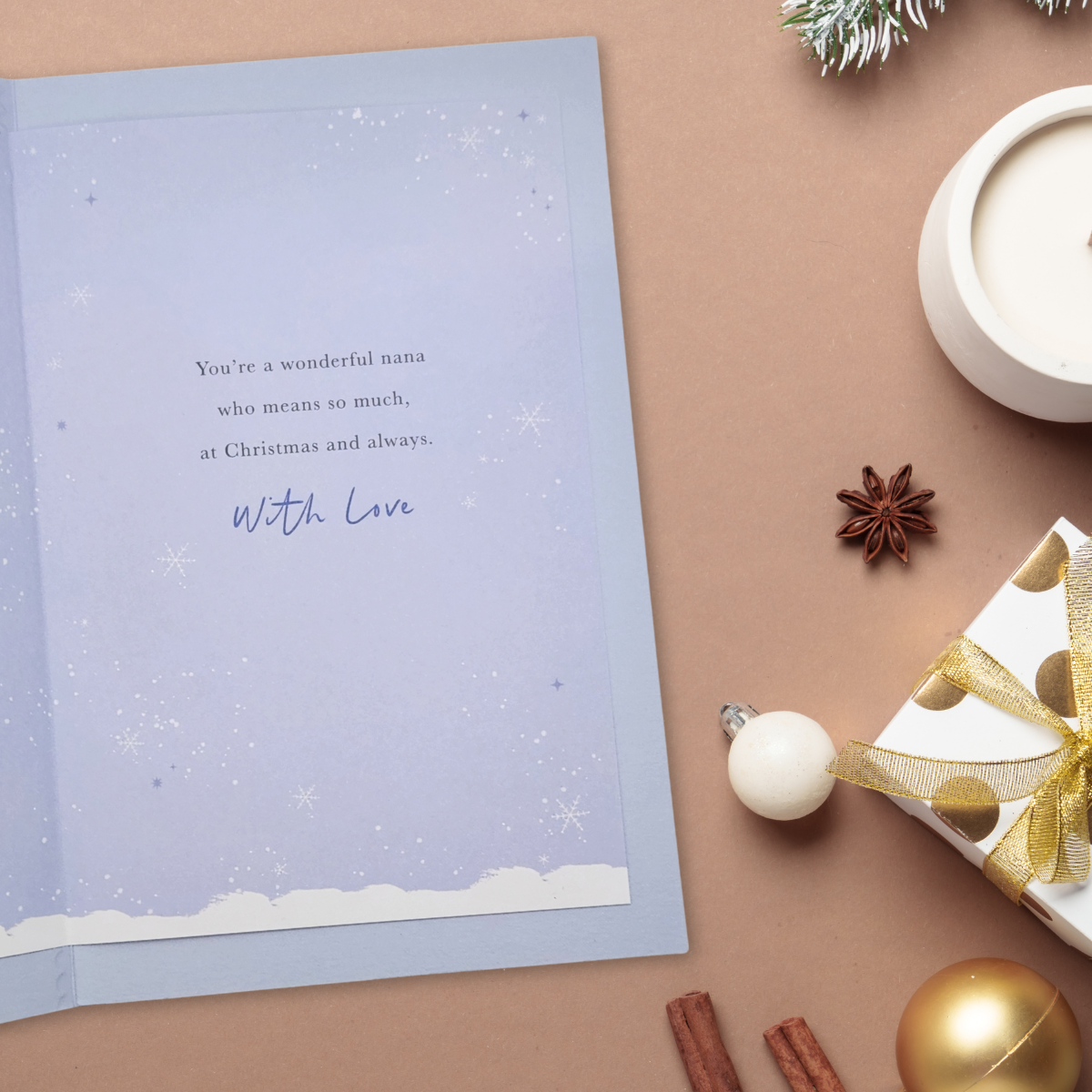Nana Christmas Card - Watermark Polar Bears