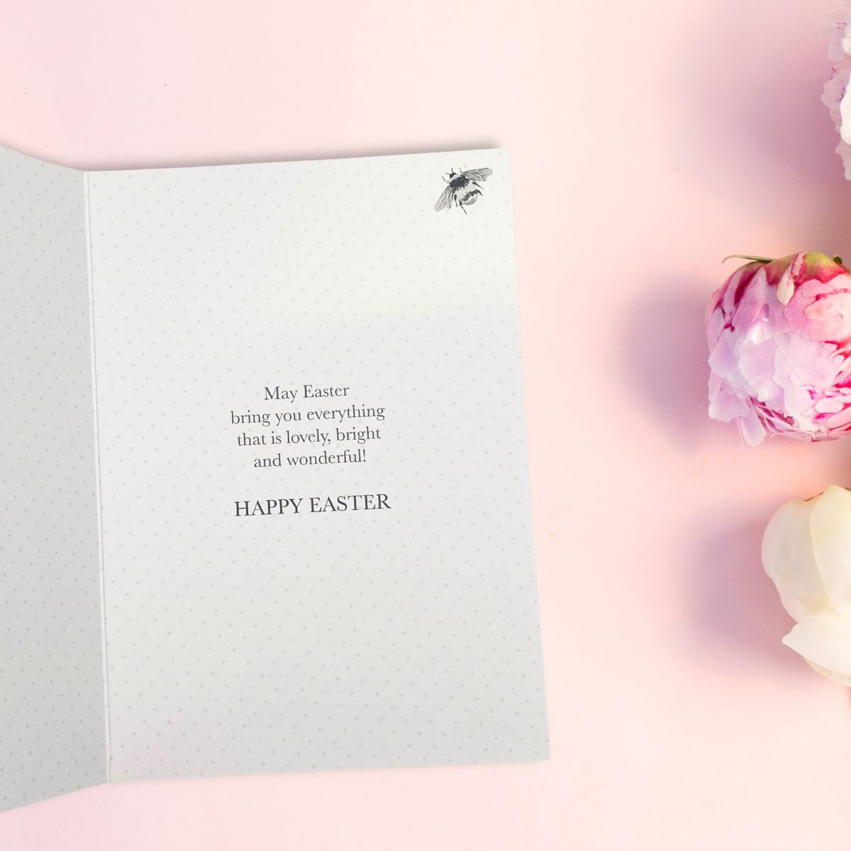 Open Easter Card - Floral Garland