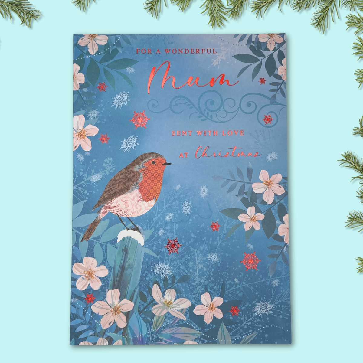 Mum Christmas Card - Robin Redbreast