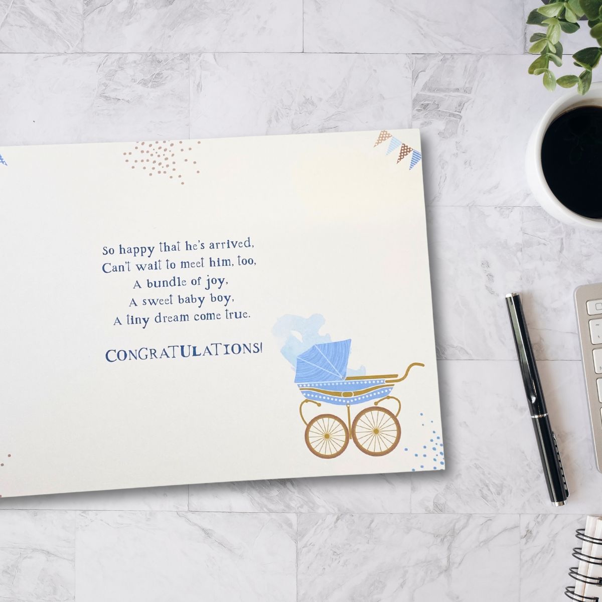 Baby Boy Card - Perfect Baby Boy