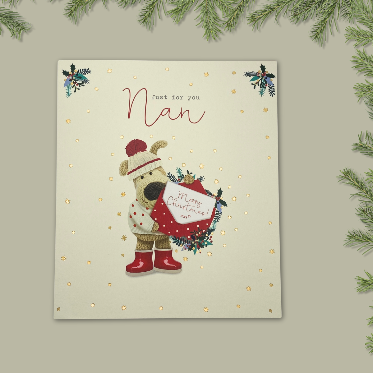 Nan Christmas Card - Boofle Bear