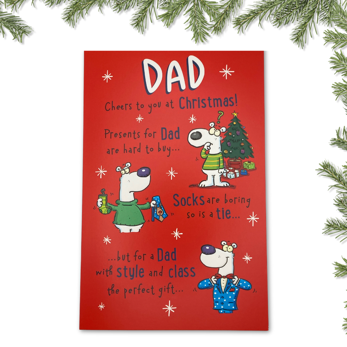 Dad Christmas Card - Fiddlesticks Humour