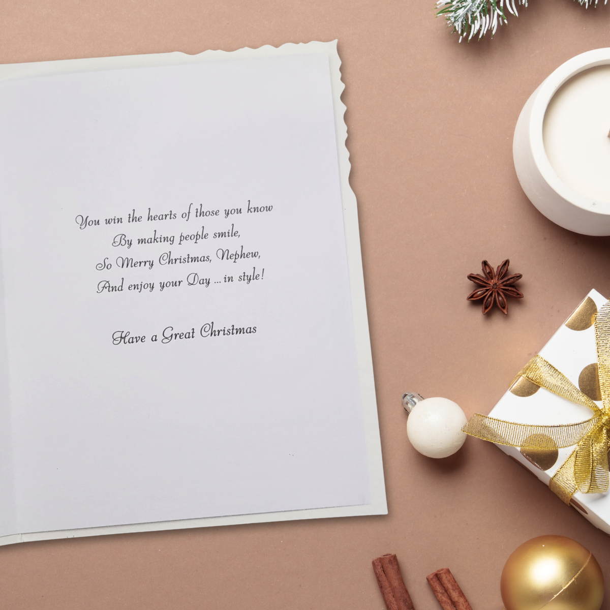 Nephew Christmas Card - Velvet Gallery