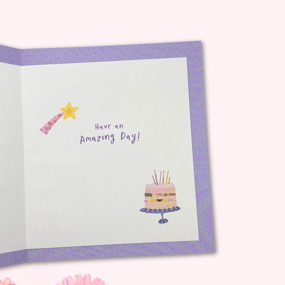 Nana Birthday Card - Cake, Gift & Balloons