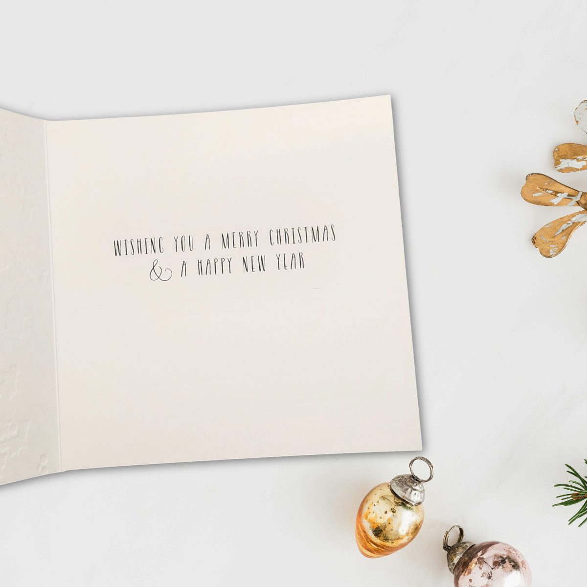 8 x Premium Christmas Cards In Box - Robin Wishes