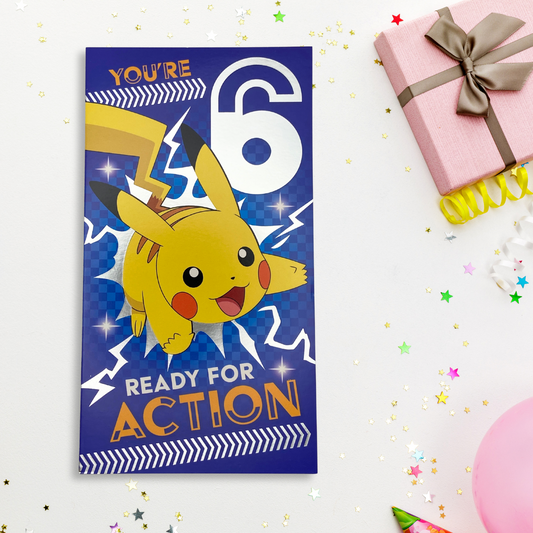 6th Birthday Card - Pokémon Pikachu