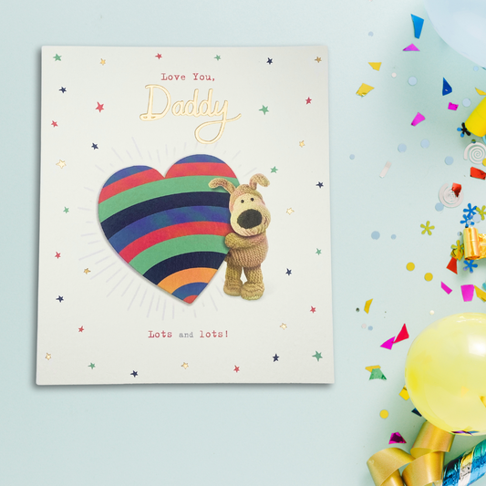 Daddy Birthday Card - Boofle Coloured Heart