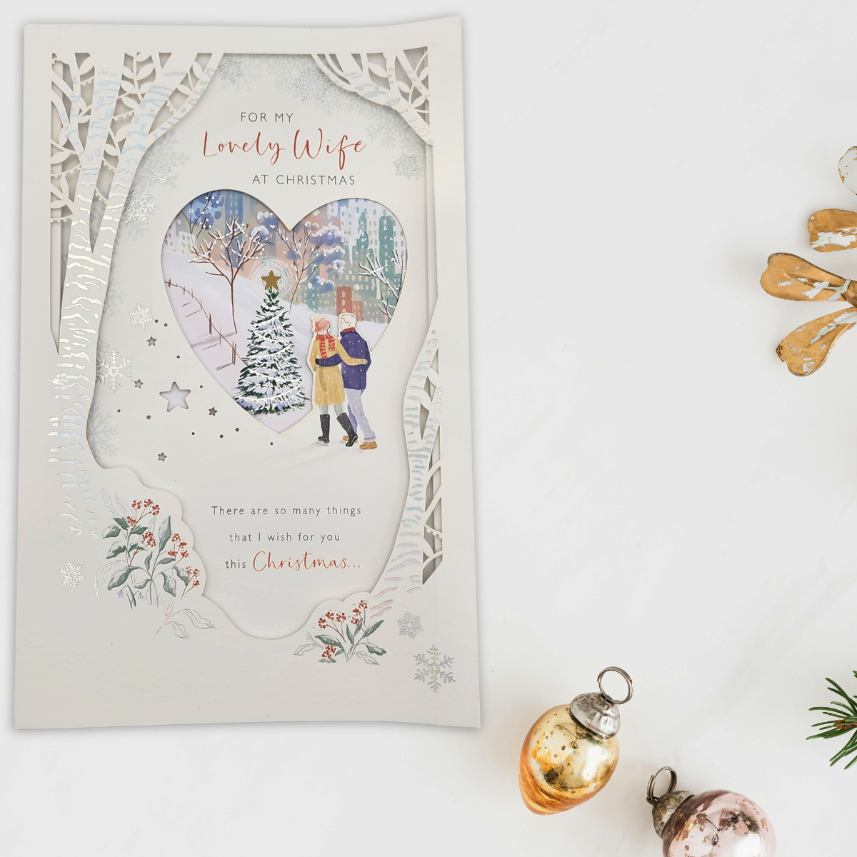 Wife Large Christmas Card - So Many Things I Wish...