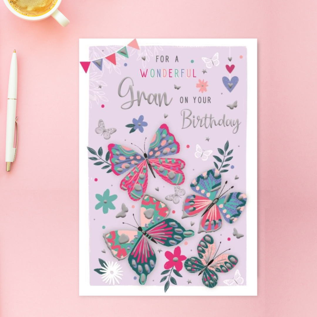 Gran Birthday Card - Pavillion Butterflies