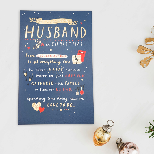 Husband Christmas Card - Doing What We Love...