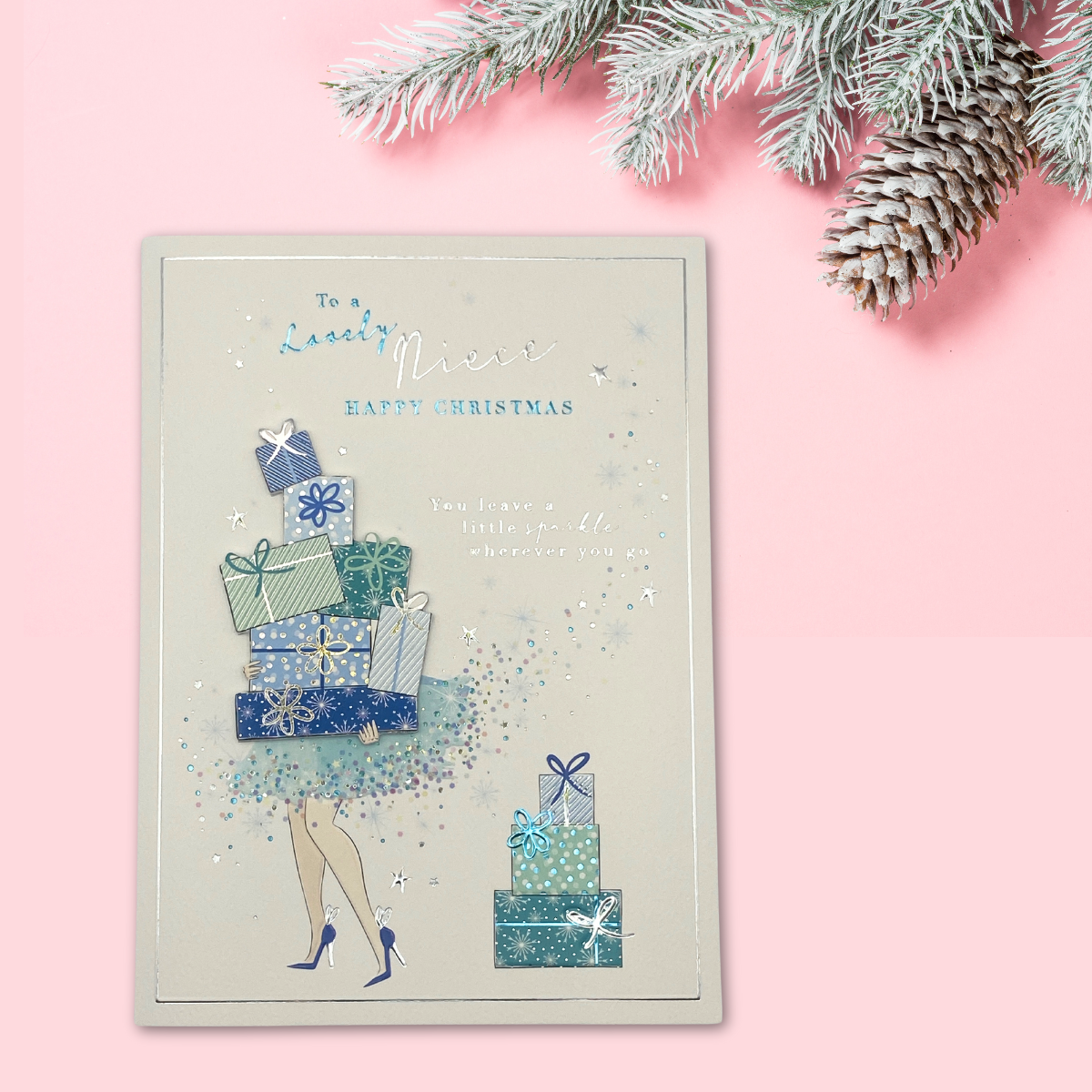 Niece Christmas Card - Leave A Little Sparkle