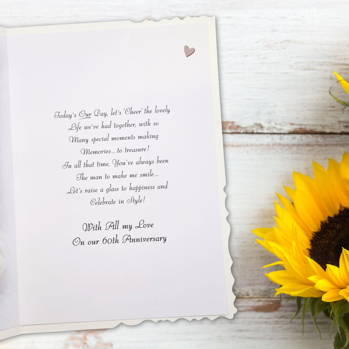 Husband Diamond Wedding Anniversary Card - 60th Velvet Gallery