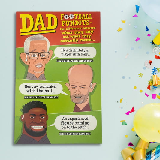 Dad Birthday Card - Giggles Football Pundits