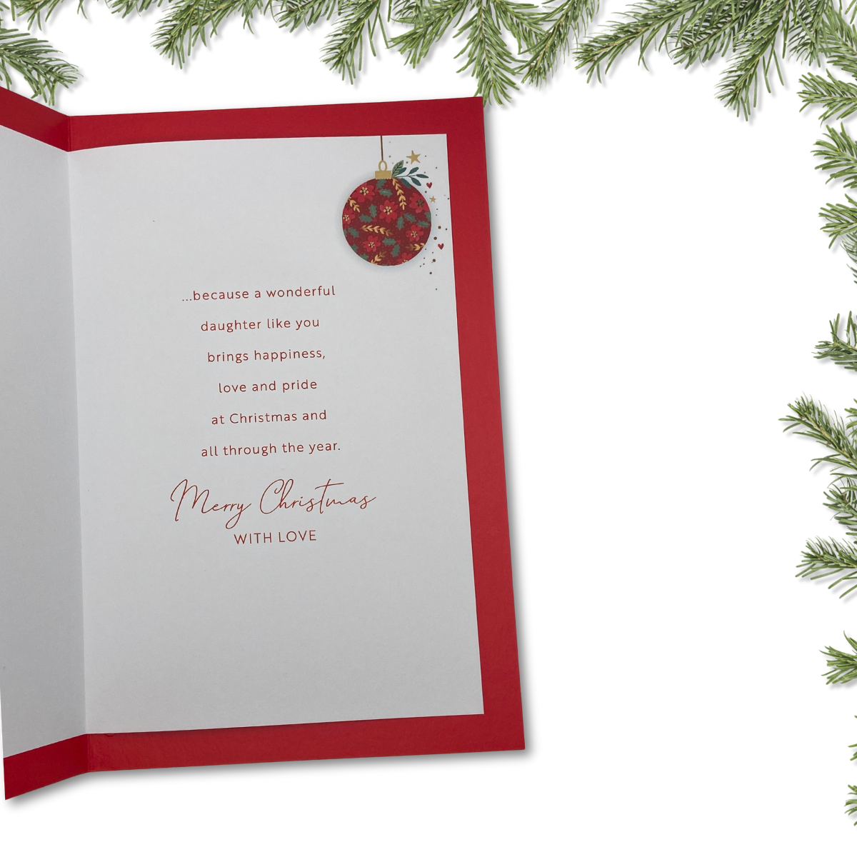 Daughter Christmas Card - Thinking Of You