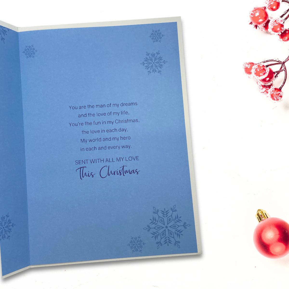 One I Love Large Christmas Card - Grace Festive Tree