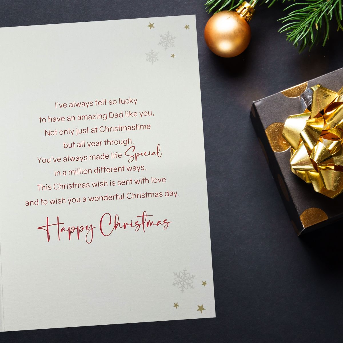 Dad Christmas Card - Wine & Mince Pies