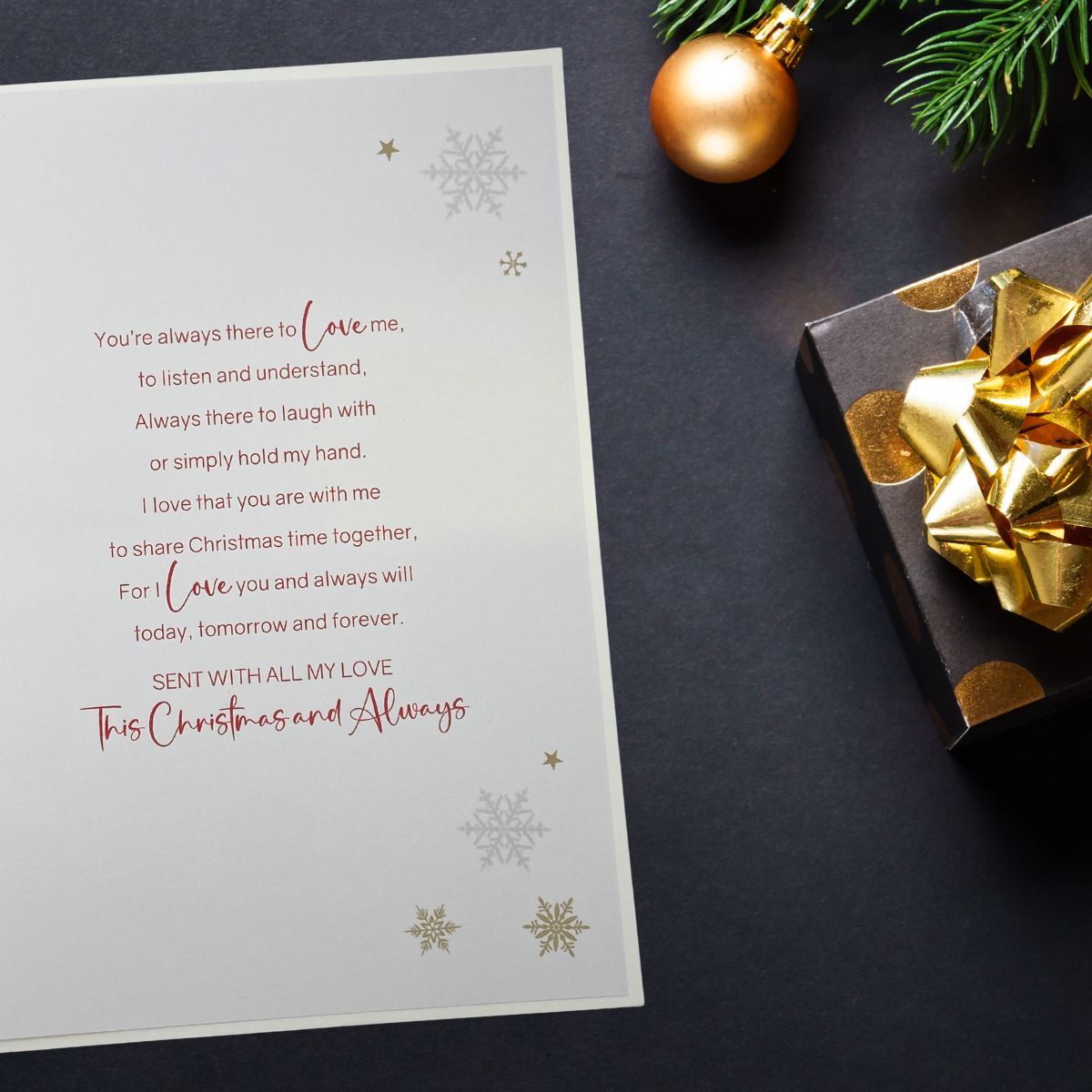 Wife Large Christmas Card - Festive Red Dress