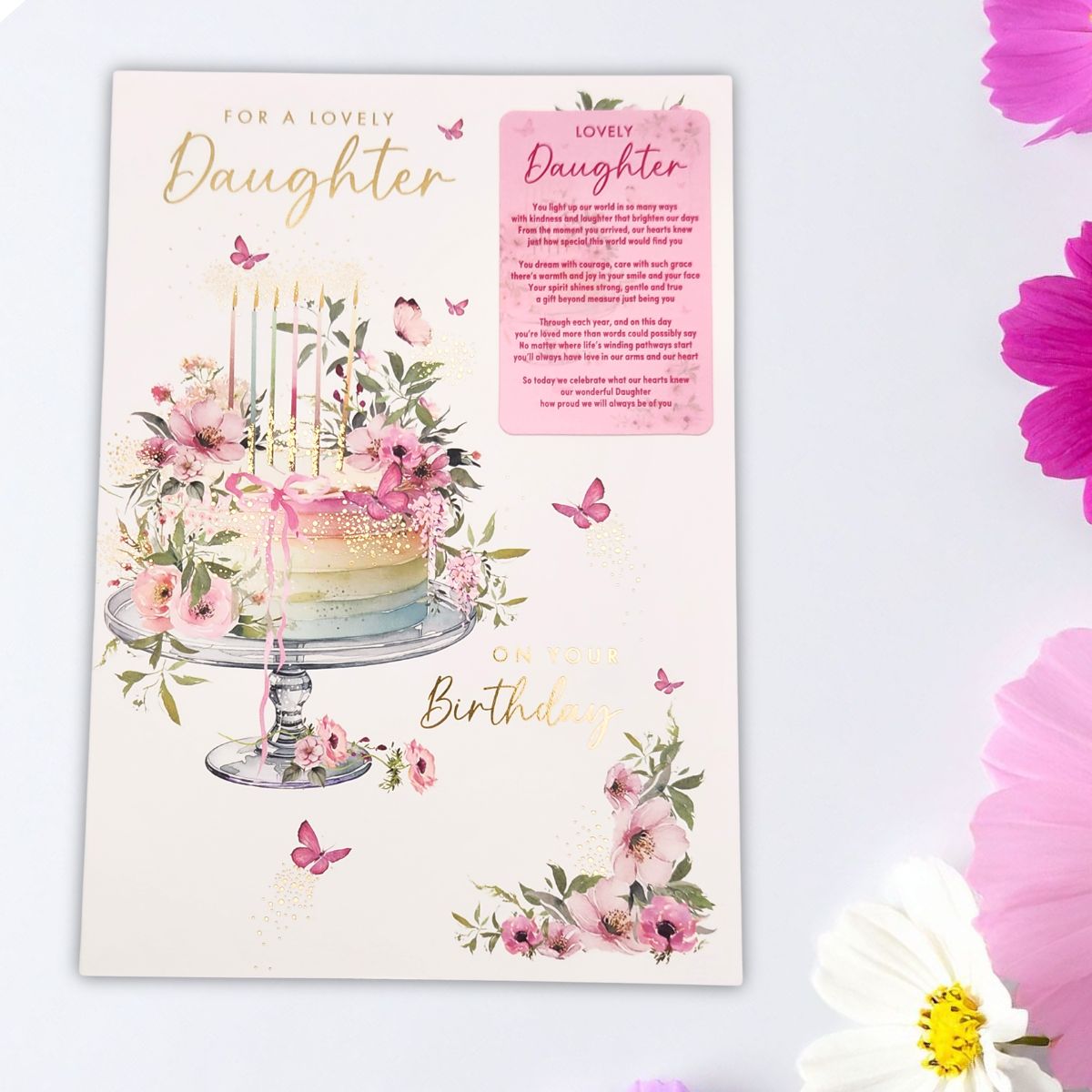 Daughter Birthday Card - Pizazz Cake & Wallet Card