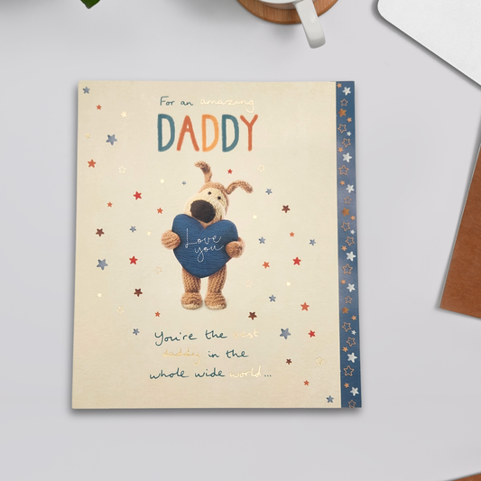 Daddy Birthday Card - Boofle Love You Heart