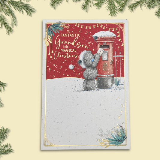 Grandson Christmas Card - Me To You Post Box