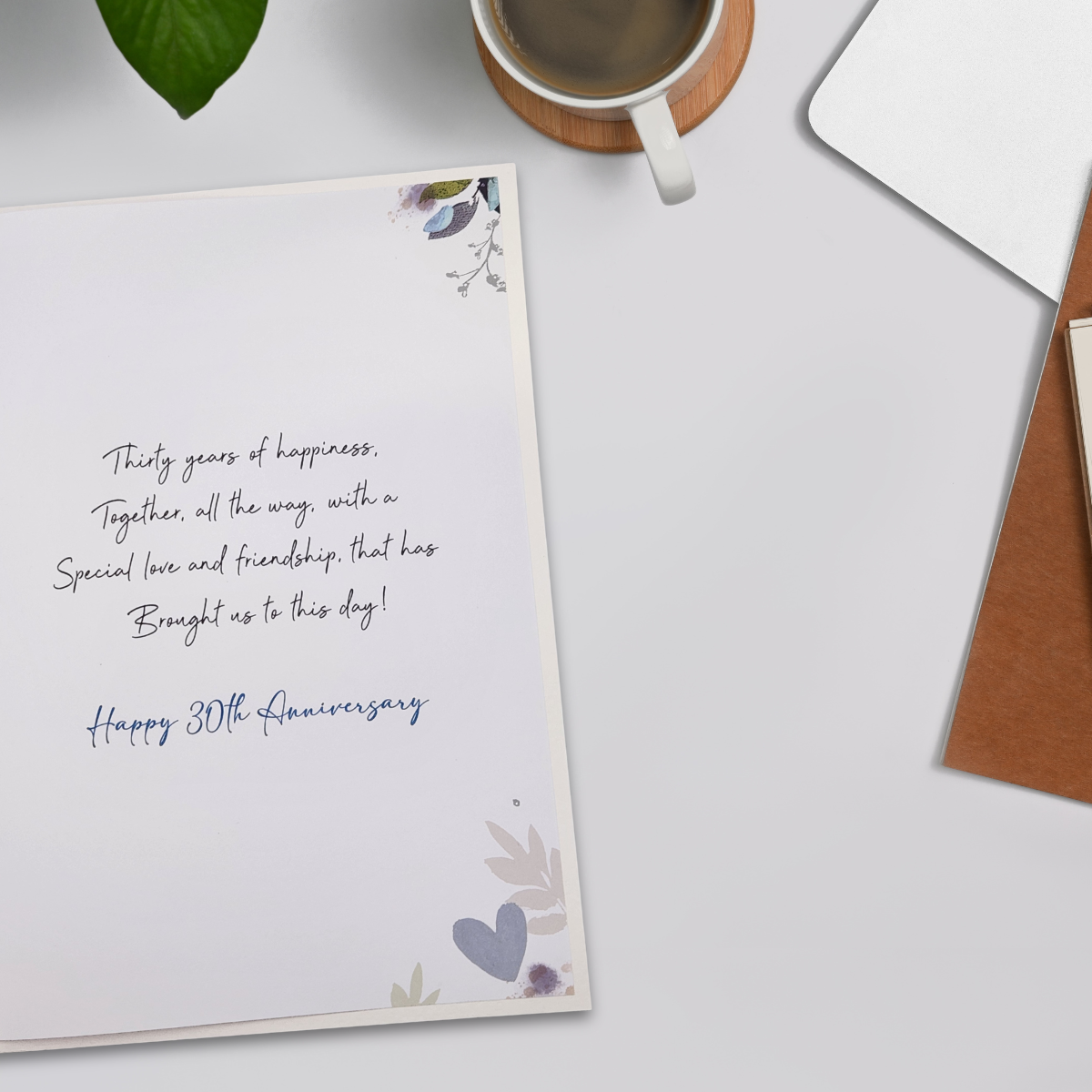Husband Pearl Wedding Anniversary Card - 30th Signature Flutes
