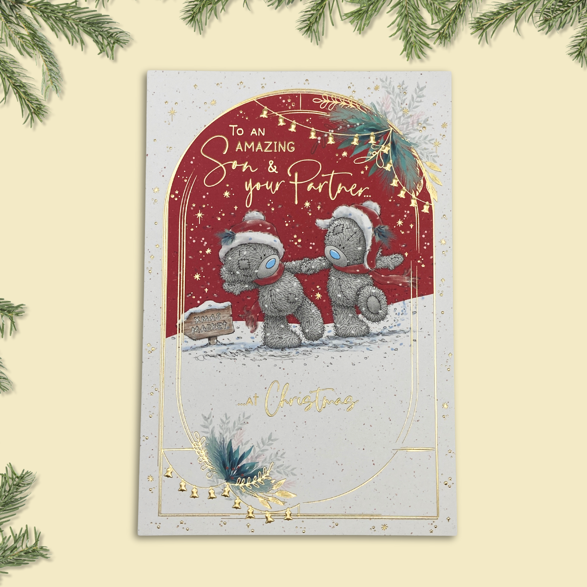 Son & Partner Christmas Card - Me To You Xmas Market