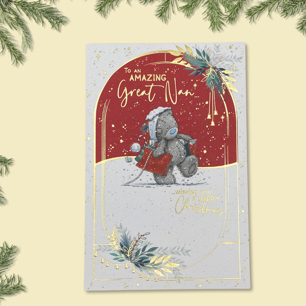 Great Nan Christmas Card - Me To You Teddy Shopping