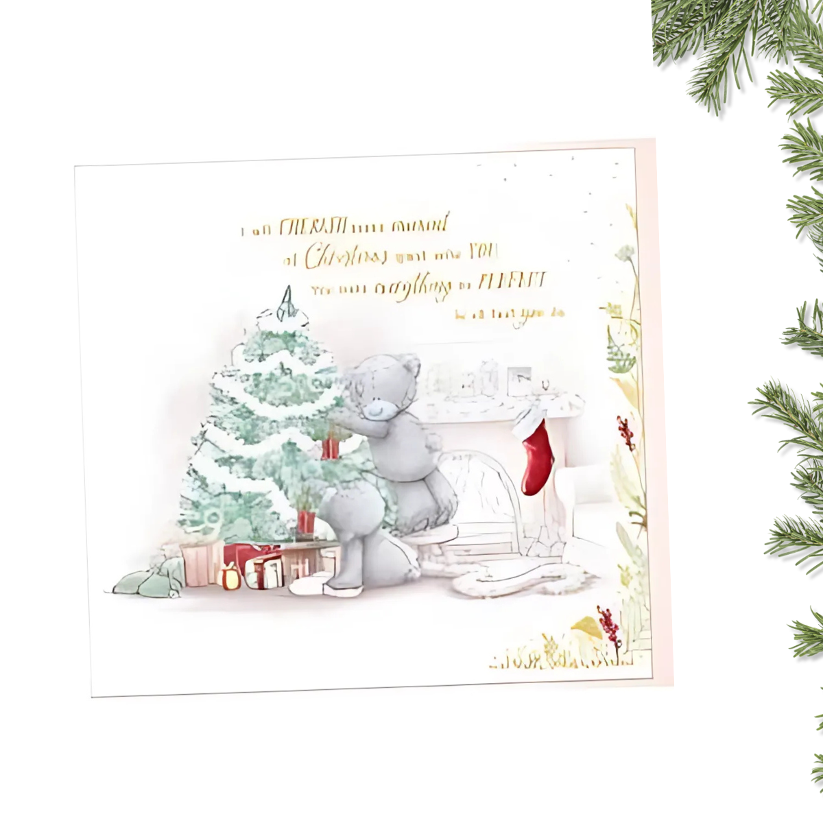 Wife Large Boxed Christmas Card - Me To You Shopping Bags