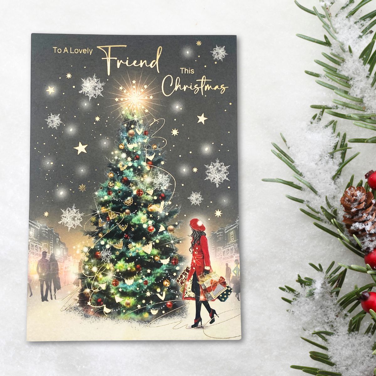 Friend Christmas Card - Grace Christmas Tree