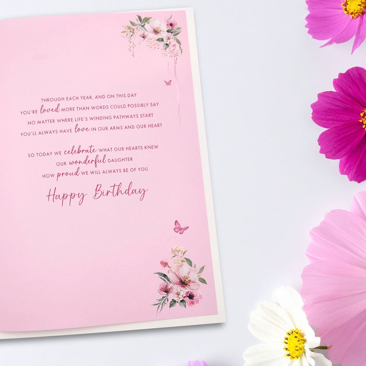 Daughter Birthday Card - Pizazz Cake & Wallet Card