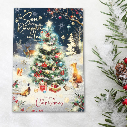 Son & Daughter-In-Law Christmas Card - Grace Christmas Tree
