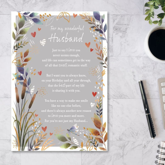 Husband Birthday Card - Most Especially For You
