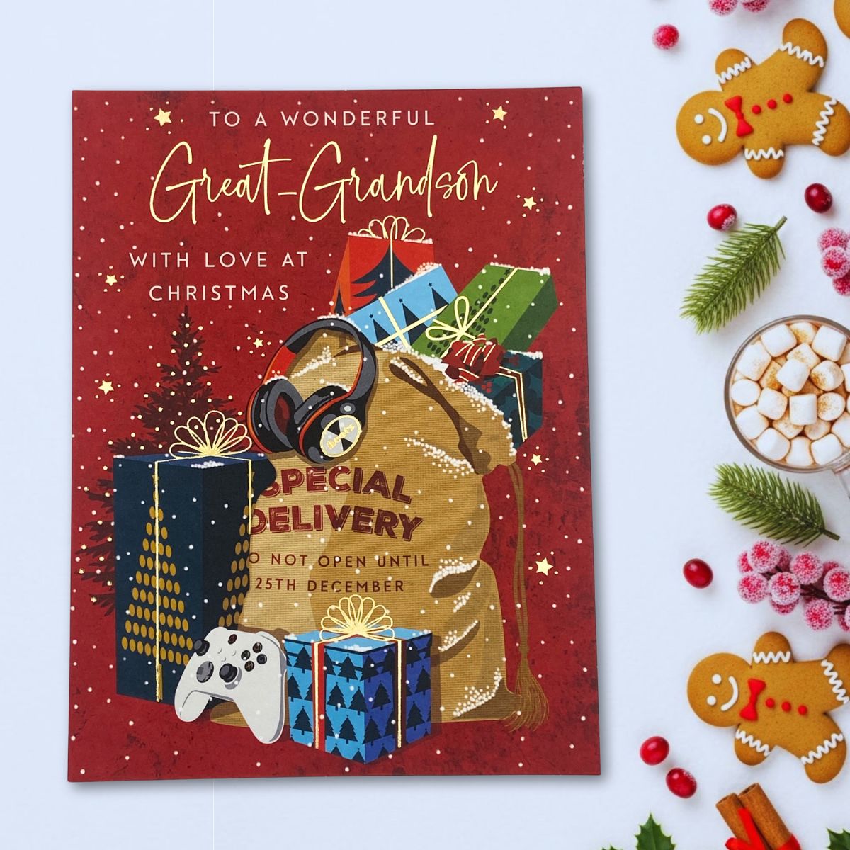 Great Grandson Christmas Card - Special Delivery