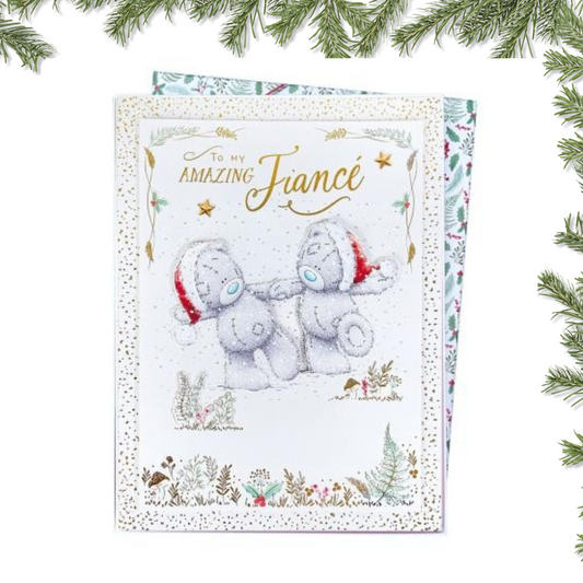 Fiancé Boxed Christmas Card - Me To You Bears Holding Hands