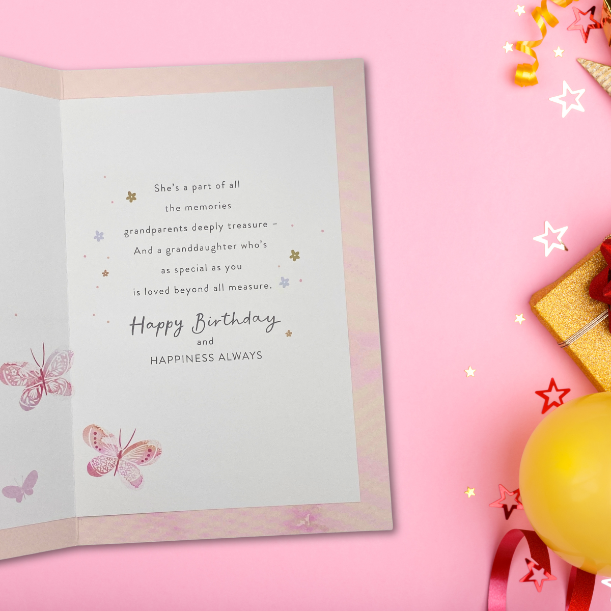 Granddaughter Birthday Card - Butterflies