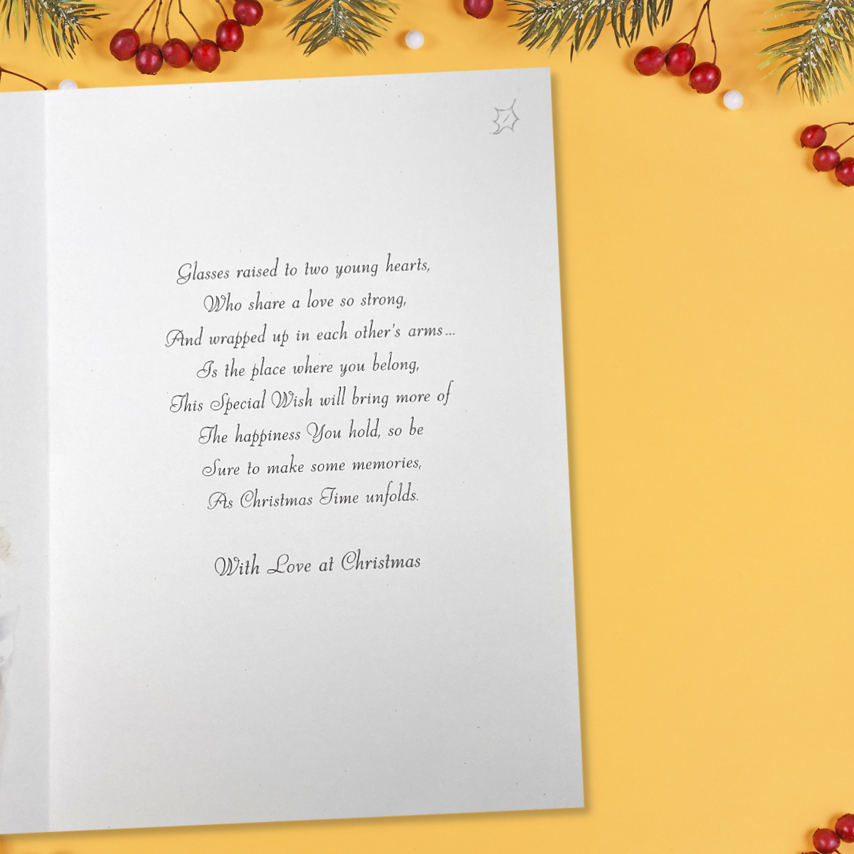 Christmas Card Son & Daughter-In-Law - Velvet Alfresco Drinks