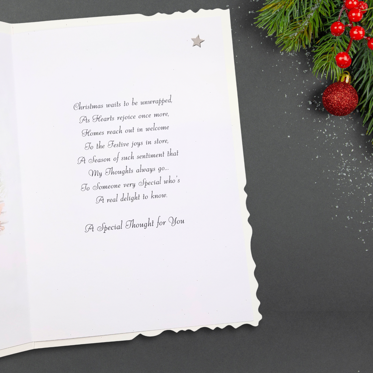 Someone Special Christmas Card - Velvet Stocking