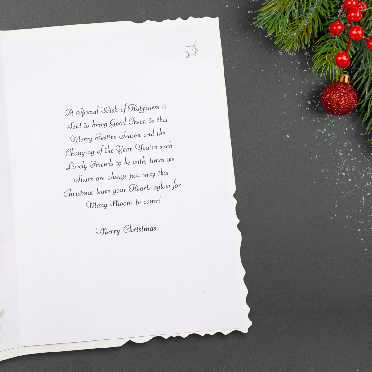 Friends Christmas Card - Velvet Post Box